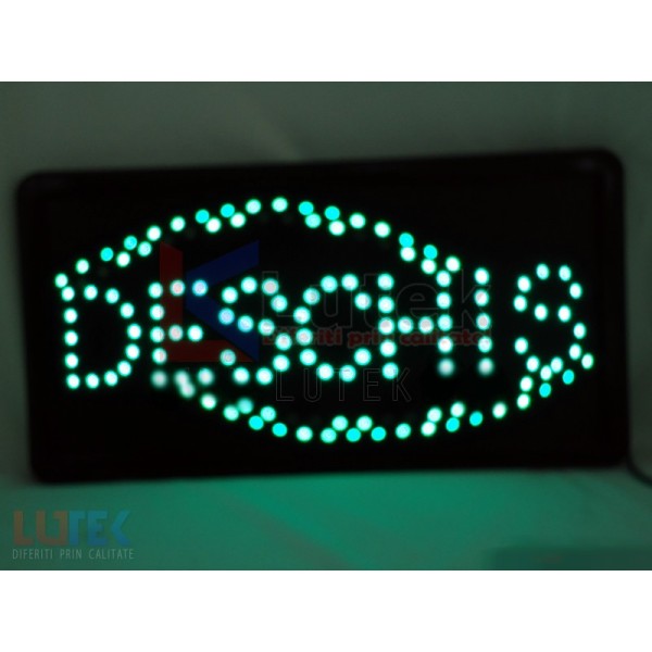 Reclama luminoasa Led "Deschis" cu animatie dubla (LTK-DSPDV) - www.lutek.ro